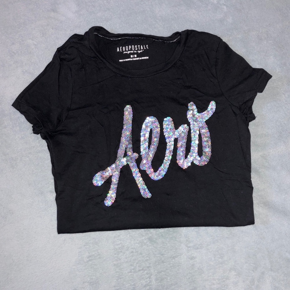 Contrast sequin shirt